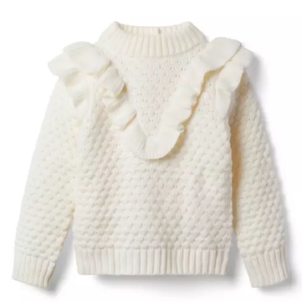 JANIE AND JACK TEXTURED RUFFLE SWEATER SIZE 2T